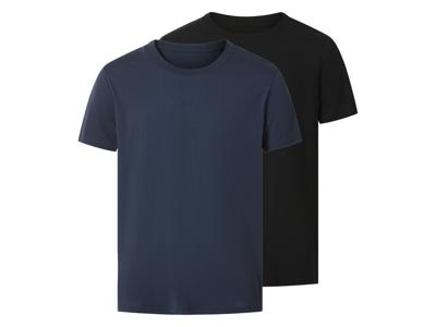 esmara Men Set van 2 heren T-shirts (Zwart/donkerblauw, XXL)