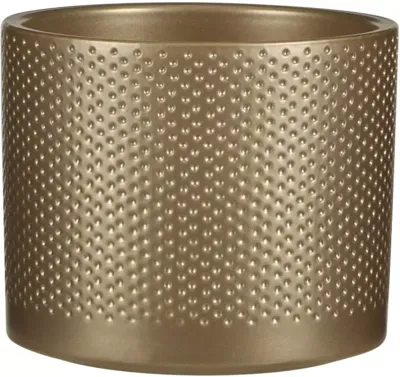 Mica Decorations bloempot Era rond 15x13cm goud reliëf
