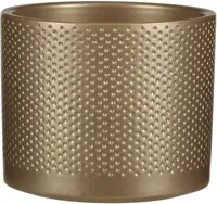 Mica Decorations bloempot Era rond 15x13cm goud reliëf - thumbnail