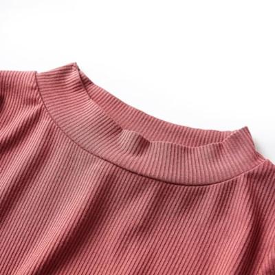 Kindershirt met lange mouwen en lage col 128 roodbruin Kindershirt met lange mouwen en lage col 128 roodbruin