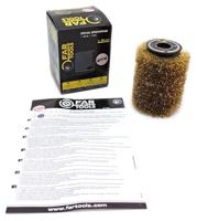 Messing draadborstel 0.3mm Ø80mm - L 100mm voor strippen / ontvetten - thumbnail