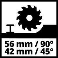 Einhell TE-PS 165 Invalzaag Zaagdiepte 90° (max.) 56 mm 1200 W - thumbnail