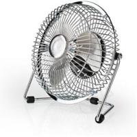 Metalen Miniventilator | 15 cm Diameter | USB-Voeding | Chroom - thumbnail