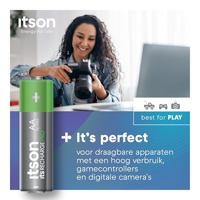 itson itsRECHARGE Oplaadbare AA batterij (penlite) NiMH 1.2 V 8 stuk(s) - thumbnail