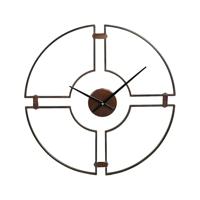 PTMD wandklok mallis koperkleurig op batterij 60 cm | 2 stuks - thumbnail