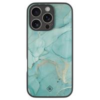 iPhone 16 Pro glazen hardcase - Touch of mint - thumbnail