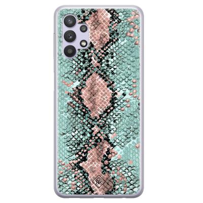 Samsung Galaxy A32 5G siliconen hoesje - Snake pastel Samsung Galaxy A32 5G siliconen hoesje - Snake pastel