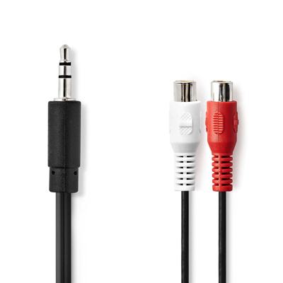 Nedis Stereo-Audiokabel | 3,5 mm Male | 2x RCA Female | 0.2 m | 1 stuks - CAGB22250BK02 CAGB22250BK02 Nedis Stereo-Audiokabel | 3,5 mm Male | 2x RCA Female | 0.2 m | 1 stuks - CAGB22250BK02 CAGB22250BK02