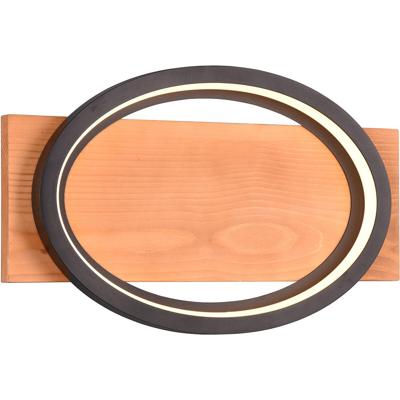 LED Wandlamp - Wandverlichting - Trion Bara - 16W - Warm Wit 3000K - Dimbaar - Rechthoek/Ovaal - Mat Zwart - Metaal