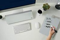 nobo Glazen notitiebord Diamond Glass Desktop (b x h) 216 mm x 297 mm Stralend wit Incl. tafelstandaard, Incl. boardmarker - thumbnail