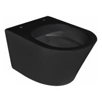 Wandcloset Wiesbaden Vesta Rimless 52 cm Mat Zwart (Excl. zitting) - thumbnail