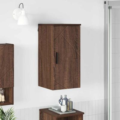 Badkamer Kast bruin eikenkleur 30 x 31.5 x 61 cm Bewerkt hout