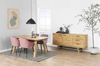 Bendt Eetkamerstoel 'Loren' Velvet, kleur Roze - thumbnail