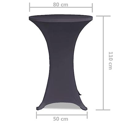 Tafelhoes stretch 2 st 80 cm antraciet