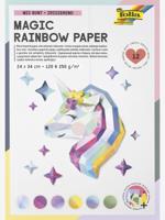 Creatief papierblok, 12 vellen MAGIC RAINBOW PAPER FOLIA meerkleurig - thumbnail