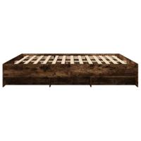 Bedframe zonder matras hout gerookt eikenkleurig 180x200 cm - thumbnail