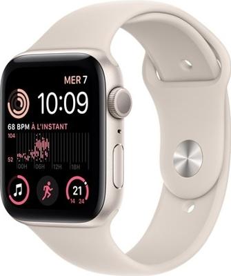 Refurbished Apple Watch SE 2022 GPS 44mm Zwart Licht gebruikt