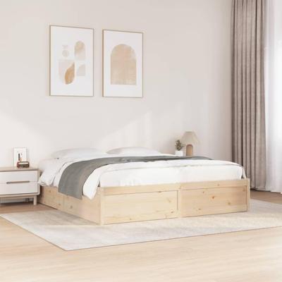 Bedframe zonder matras massief grenenhout 180x200 cm