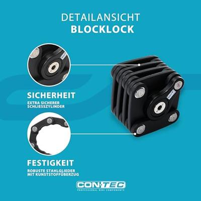 CONTEC faltschloss "blocklock" ct folding socket blocklo 64 cm, black CONTEC faltschloss "blocklock" ct folding socket blocklo 64 cm, black