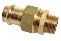 Kirchhoff Schroefaansluiting van rood messing, blank, 18 mm x 1/2"ET, vlakke afdichting, 1 socket, (P4331g) - 988627355 - thumbnail