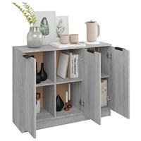 Dressoir 90,5x30x70 cm bewerkt hout grijs sonoma eikenkleurig - thumbnail