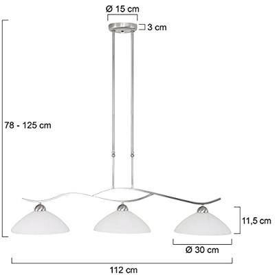 Steinhauer Hanglamp Capri 3-lichts mat chroom 6837ST