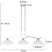 Steinhauer Hanglamp Capri 3-lichts mat chroom 6837ST - thumbnail