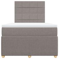 Boxspring met matras stof taupe 120x200 cm - thumbnail