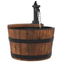 VidaXL Waterfontein met pomp 28x28x34,5 cm massief vurenhout - thumbnail