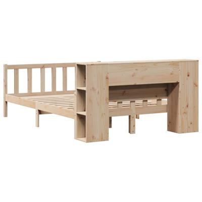 Bed met boekenkast zonder matras massief grenenhout 160x200 cm - thumbnail