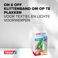 TESA On & Off 55224-03-00 Klittenband Om vast te plakken Haak- en lusdeel (l x b x h) 1000 mm x 20 mm x 1 m Wit 1 stuk(s) - thumbnail