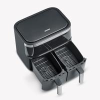 Severin FR2453 Heteluchtfriteuse XXL 2x3.8L 2850W Zwart/Zilver - thumbnail