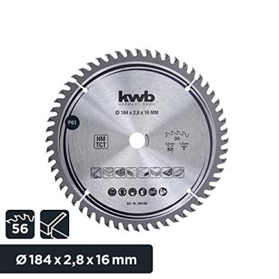 kwb 586168 Hardmetaal-cirkelzaagblad 184 x 16 mm 1 stuk(s) kwb 586168 Hardmetaal-cirkelzaagblad 184 x 16 mm 1 stuk(s)
