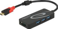 DeLOCK Externe USB 3.1 Gen 1 Hub USB Type-C > 3x USB Type-A + 2 Slot SD kaartlezer usb-hub - thumbnail
