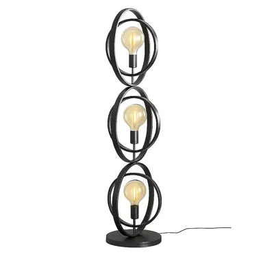 Ylumen Vloerlamp Turn Around 3 lichts H 124 cm mat zwart