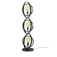 Ylumen Vloerlamp Turn Around 3 lichts H 124 cm mat zwart - thumbnail