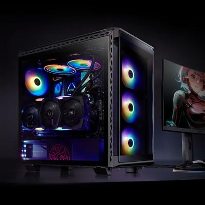 Micro ATX/ Mini ITX / ATX Midtower Behuizing XPG Battlecruiser Wit Zwart ARGB