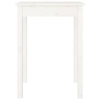 Eettafel 55x55x75 cm massief grenenhout wit - thumbnail