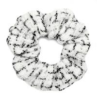 scrunchie Geweven White-black - thumbnail