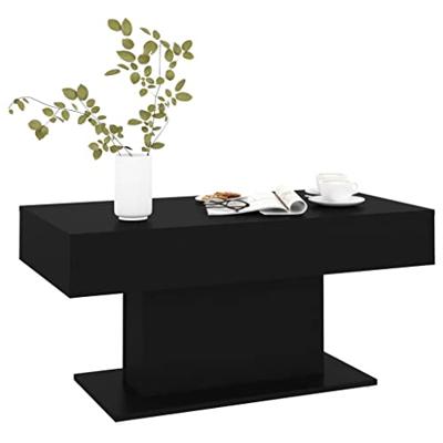 Salontafel 96x50x45 cm spaanplaat zwart