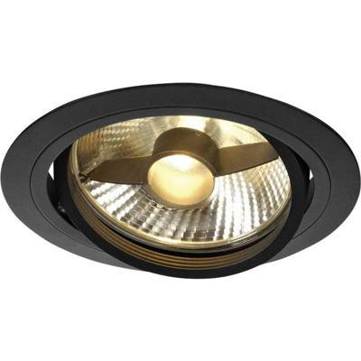 SLV InbouwspotNew Tria ES111 Round zwart met bladveren - 113550