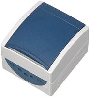 Busch-Jaeger 20 EW-53 Ocean (opbouw) Wandcontactdoos met randaarde spatwaterdicht Blauw, Groen - thumbnail