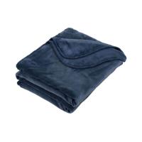 Plaid - Fluweel - Blauw - thumbnail