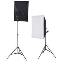 Fotostudio set met 5 gekleurde achtergronden & 2 softboxen - thumbnail