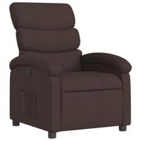 Fauteuil verstelbaar stof donkerbruin - thumbnail