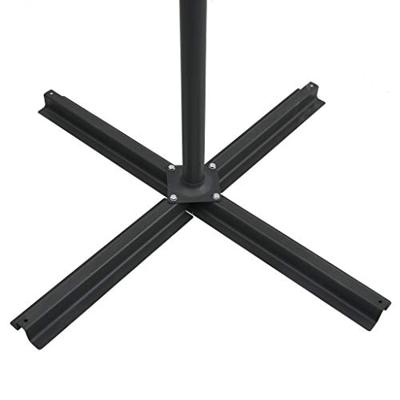 VidaXL Zweefparasol met led en stalen paal 250x250 cm zandkleurig
