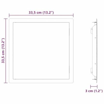 Toegangs paneel Wit 43.5 x 33 x 3 cm Staal
