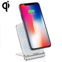 Q200 5W ABS + PC snel opladen Qi Wireless fold lader pad voor iPhone Galaxy Huawei Xiaomi LG HTC en andere QI standaard Smart Phones (zilver) - thumbnail