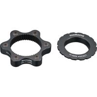 Remschijfadapter Shimano SM-RTAD05 van 6-bouts remschijf naar Center Lock naaf - thumbnail
