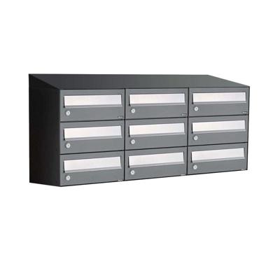 Allux Hive Set 3-Breed, 3-Hoog Met Dak Antraciet - 40030065_3x3d